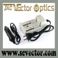 Vector Optics 18650 16340 3.6V 3.0V Lithium Battery AC DC Charger w/ Car Adapter